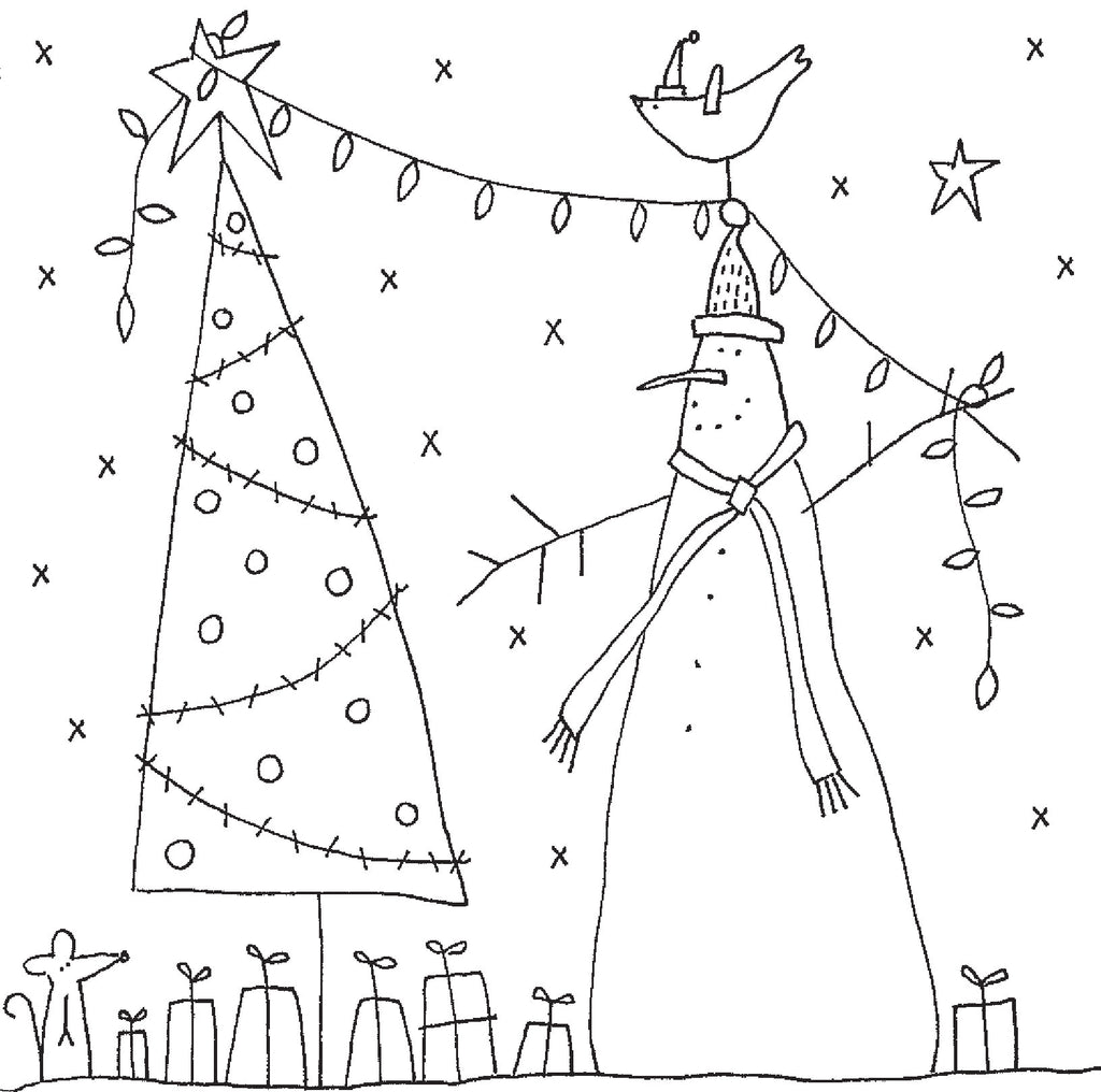 Hanging the Christmas Lights - Christmas Stitchery 2022