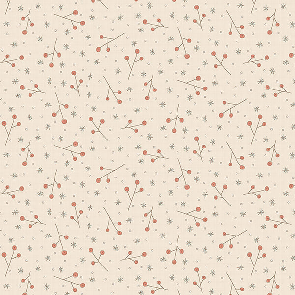Down Tinsel Lane - 3212-14 - Berry Stalks - Cream