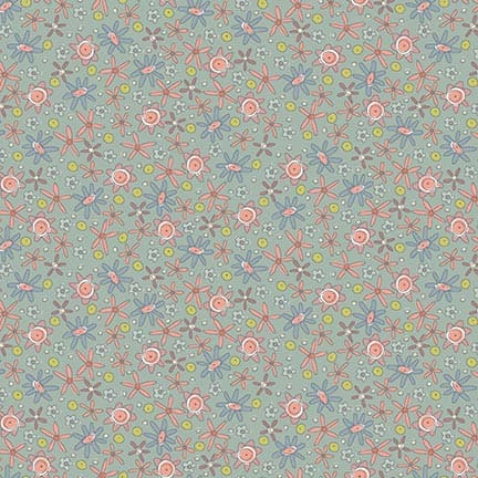 Simply Be - 3323-77 - Flower Field- Blue