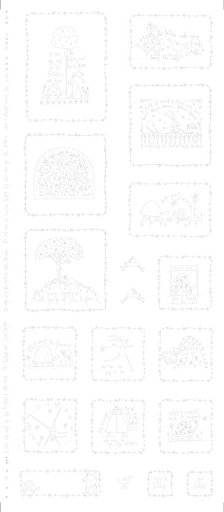 Slow and Steady - DV7441 - Panel - Preprinted Stitchery