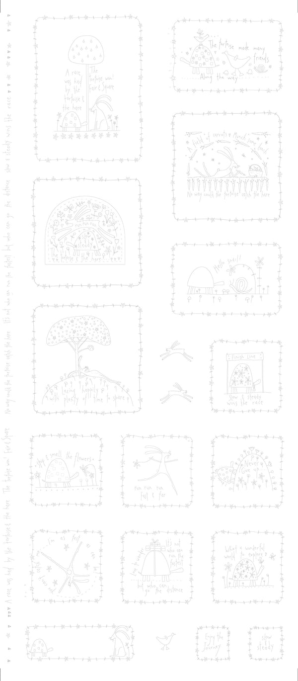 Slow and Steady - DV7441 - Panel - Preprinted Stitchery