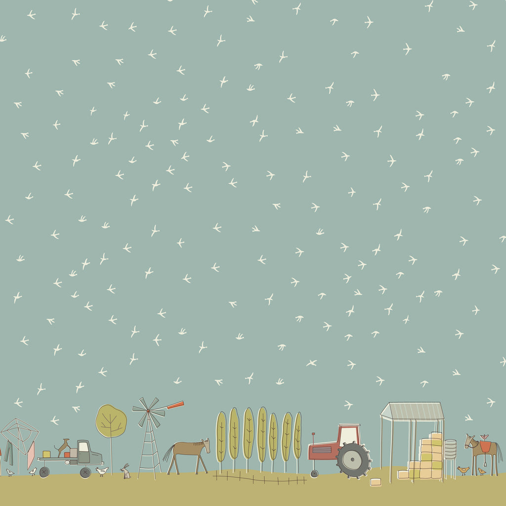 Appleby Farm - DV7736 - Farm Border Birds - Blue