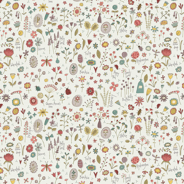 Market Garden - 2896-44 - Tossed Wild Flowers - Cream