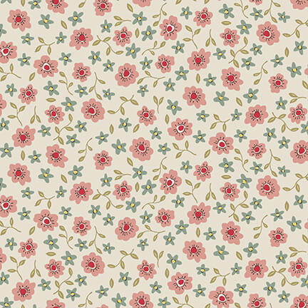 Market Garden - 2897-44 - Tossed Posies - Cream