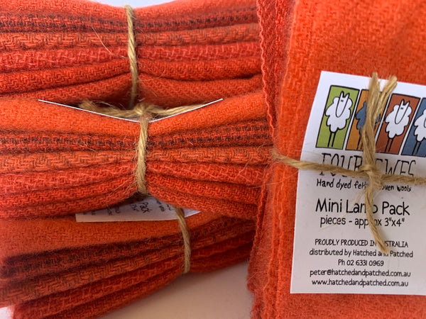 Woven Wool - Fast Red Mini Lamb Pack