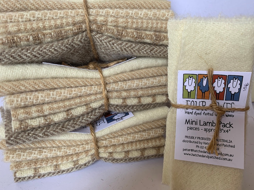 Woven Wool - Not Quite White Mini Lamb Pack